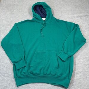 MacGregor Hoodie Men XL Green Pullover Lined Vintage 90s Hooded Sweatshirt